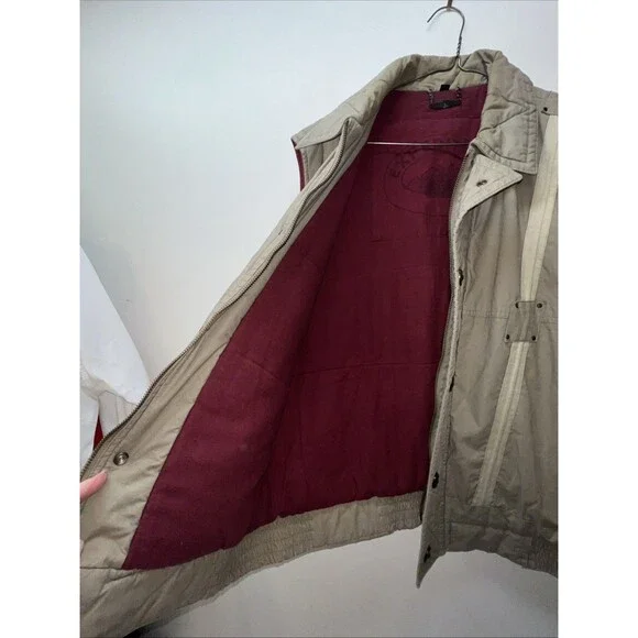 Expeditions Safari Vest Men's Large Tan Canvas Hunting Fleece Lined Vintage - Picture 3 of 7